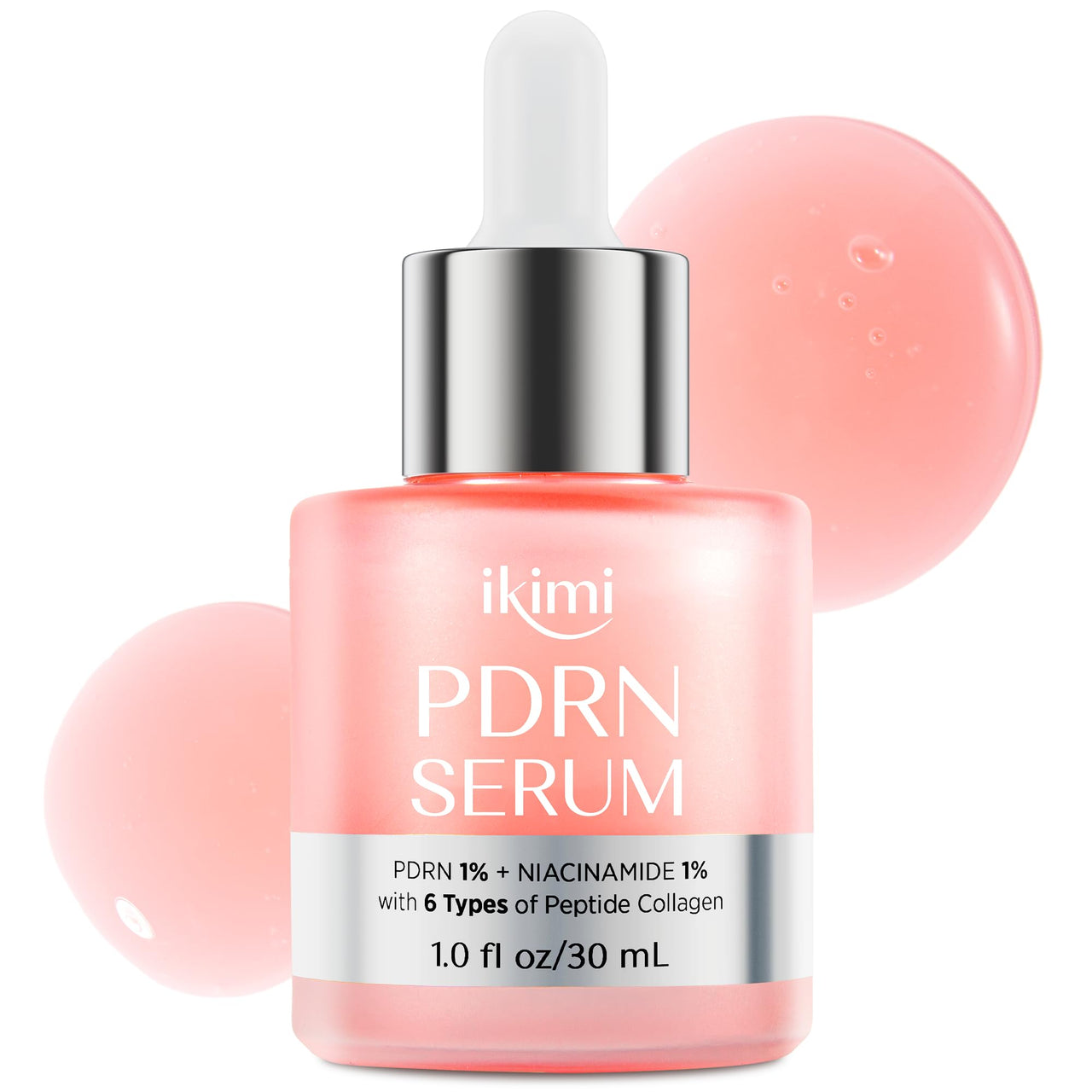 IKIMI Salmon DNA PDRN Serum – With Niacinamide, Hyaluronic Acid & Peptides – Anti-Aging, Hydrating, Deep Hydration & Moisture Lock Essence – Korean Skin Care – 1.0 fl oz(Pack of 1)