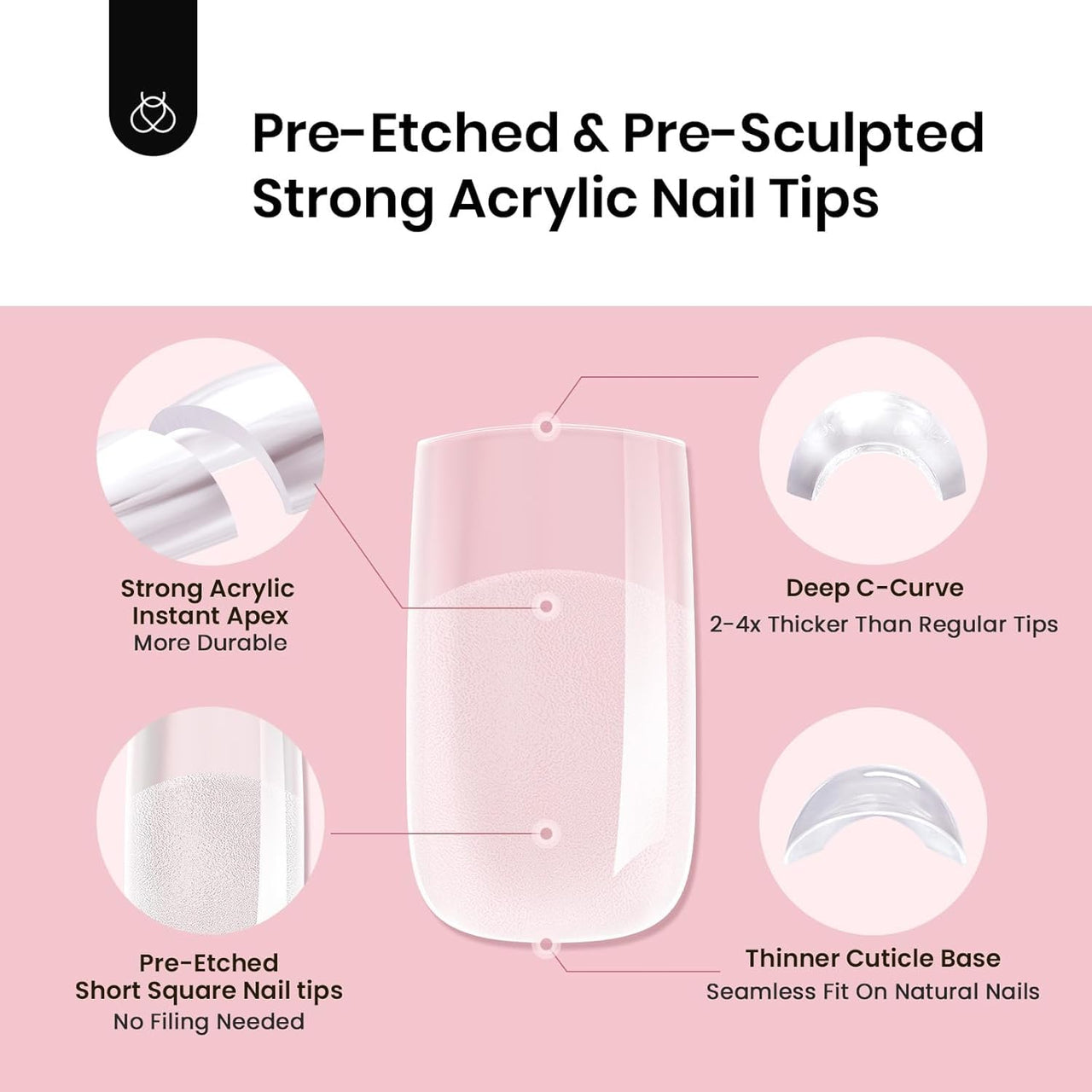Beetles Tipex Instant Apex Nail Tips,squar gel nail wraps – long – CrazyGels