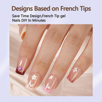 Thumbnail for Misssix French Gel Nail Tips, 160pcs gel nail wraps – french long – CrazyGels