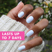 Thumbnail for Olive & June Classic Super Stick Mani Press On Nails | Short, Round | No Glue Needed | 32 Tab Nails in 16 Sizes | Non-Toxic Tabs Easy On-Off Non-Damaging Realest Look | 7-Day Wear | Rink Pastel Blue