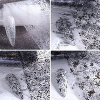 Thumbnail for XEAOHESY 10 Rolls Lace Nail Art Foil Transfer Sticker Kit Black White Flower Foil Transfers Decals Nail Art Sticker Lace Flowers Nail Transfer Nail Nail Wraps Sheets Foil Nail Nail Wraps