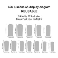 Thumbnail for Medium Square Press on Nails French Tip False Nails with Leopard Print 3D Flower and Stars Designs Fake Nail Embossed Acrylic Full Cover Stick on Nail for Women 24 Pcs (P-1, M-1)