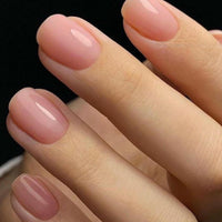 Thumbnail for GLAMERMAID Extra Short Press on Nails, Nude Pink Fake Nails Short Squoval, Natural Round Square Glue on Nails Glossy Gel, Acrylic Metal False Nail Kits for Women, Reusable Stick on Full Cover Nails