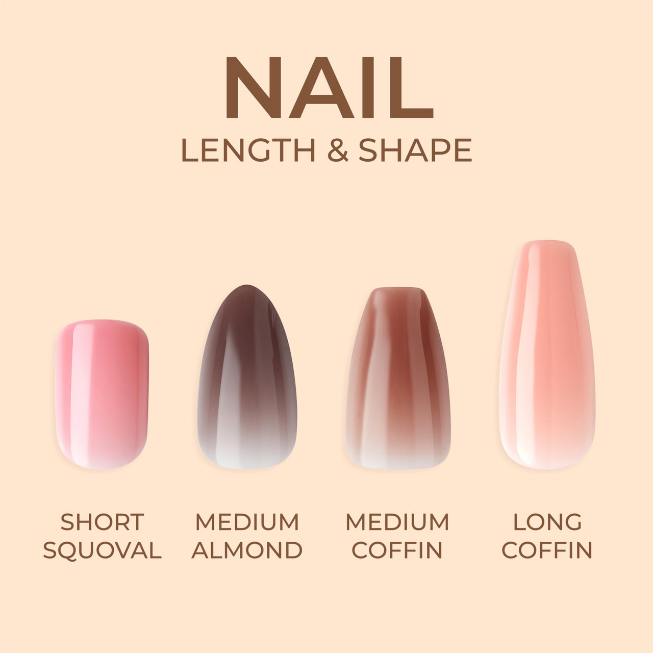 KISS Bare but Better Press On Nails, Glossy Pink, Short Length, Square Shape, 28 Fake Nails, Pink Gel Nail Glue Net Wt. 2g (0.07 Oz.), Mini Nail File, & Manicure Stick | Premium Nail Wraps