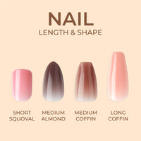Thumbnail for KISS Bare but Better Press On Nails, Glossy Pink, Short Length, Square Shape, 28 Fake Nails, Pink Gel Nail Glue Net Wt. 2g (0.07 Oz.), Mini Nail File, & Manicure Stick | Premium Nail Wraps