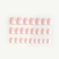 Thumbnail for DANMANR Square Press on Nails Short Fake Nails French Acrylic Full Cover False Nails for Women and Girls 24PCS (White Pink)