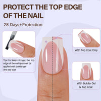 Thumbnail for Misssix XBASICTIPS Deep French Gel Nail Tips, 150Pcs Soft Gel French Tip Press on Nails, Short Square Pre-shaped False Nails, No Need to File Fake Nails for Nail Art DIY