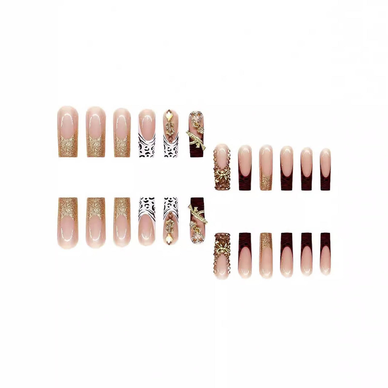 Rtkhfze Xl Press On Nails Long gel nail wraps – long – CrazyGels