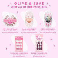 Thumbnail for Olive & June Classic Super Stick Mani Press On Nails | Short, Round | No Glue Needed | 32 Tab Nails in 16 Sizes | Non-Toxic Tabs Easy On-Off Non-Damaging Realest Look | 7-Day Wear | Rink Pastel Blue