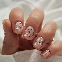 Thumbnail for 144 Pcs Press on Nails Short Square Fake Nails Flower False Nails with Designs Spring Summer Floral Glue on Nails Full Cover Glossy Acrylic Stick on Nail for Women Manicure 6 Packs