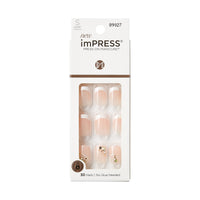 Thumbnail for KISS imPRESS No Glue Mani Press On Nails, Design, 'My Worth', White, Short Size, Squoval Shape, Includes 30 Nails, Prep Pad, Instructions Sheet, 1 Manicure Stick, 1 Mini File | Premium Nail Wraps - Premium Nail Wraps, Salon-Quality, Easy Application