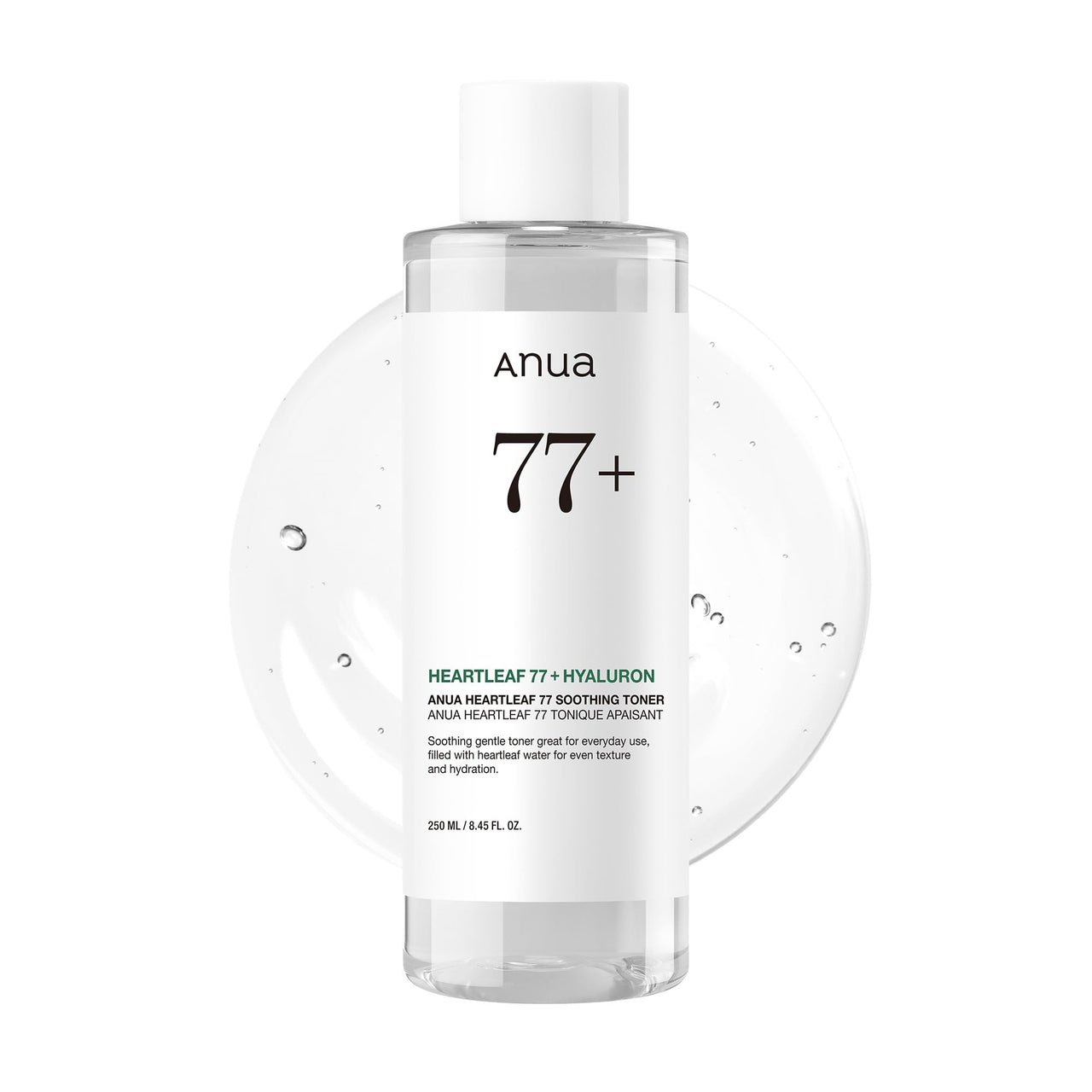 Anua Heartleaf 77 Soothing Toner I pH 5.5 Trouble Care, Calming Skin, Refreshing, Hydrating, Purifying, Cruelty Free, Vegan,(250ml / 8.45 fl.oz.)