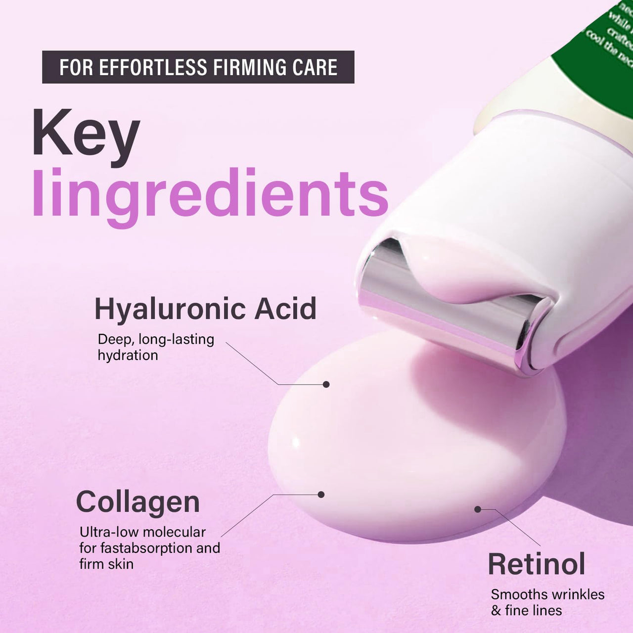 Retinol Collagen Lifting Neck Cream,Anti Aging Face and Neck Cream for Reduce Wrinkles and Hydrating & Lifting Neck,For Face, Neck, Décolleté Wrinkle Care, 1.76 oz.