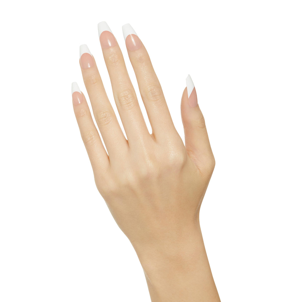 Kiss Salon Acrylic French Nail Manicure gel nail wraps – french long – CrazyGels