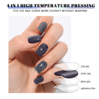 Thumbnail for Oauee Semi Cured Gel Nail Strips | Built-in Gel Top Coat | UV Light Required | Salon Quality, Easy Application and Removal (Slate Sparkle) – Premium Nail Wrap Set
