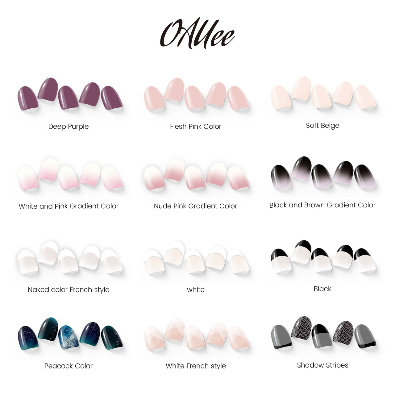 Oauee Semi Cured Gel Nail Strips | Built-in Gel Top Coat | UV Light Required | Salon Quality, Easy Application and Removal (Slate Sparkle) – Premium Nail Wrap Set