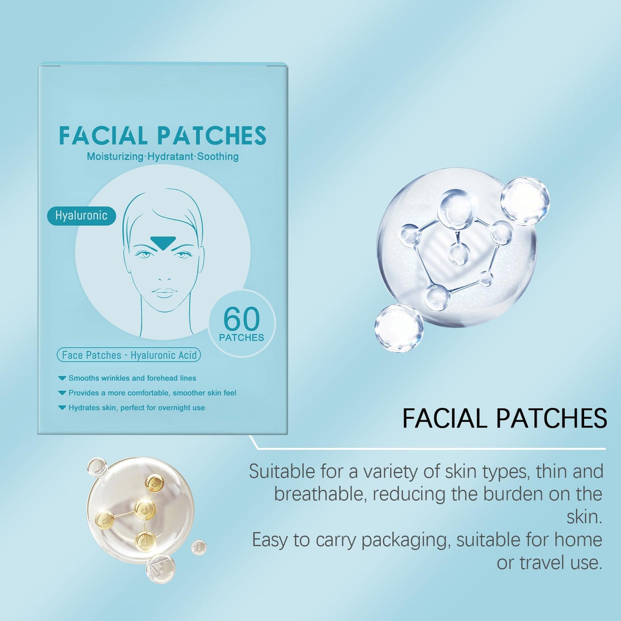 60pcs Forehead Wrinkle Patches
