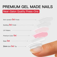 Thumbnail for Curvlife 30pcs Short Press On Nails, Shining Stick on Fake Nails Design Glossy Acrylic Nails Tips Glue on Nails For Women False Nail Kit With Nail Glue | Premium Nail Wraps