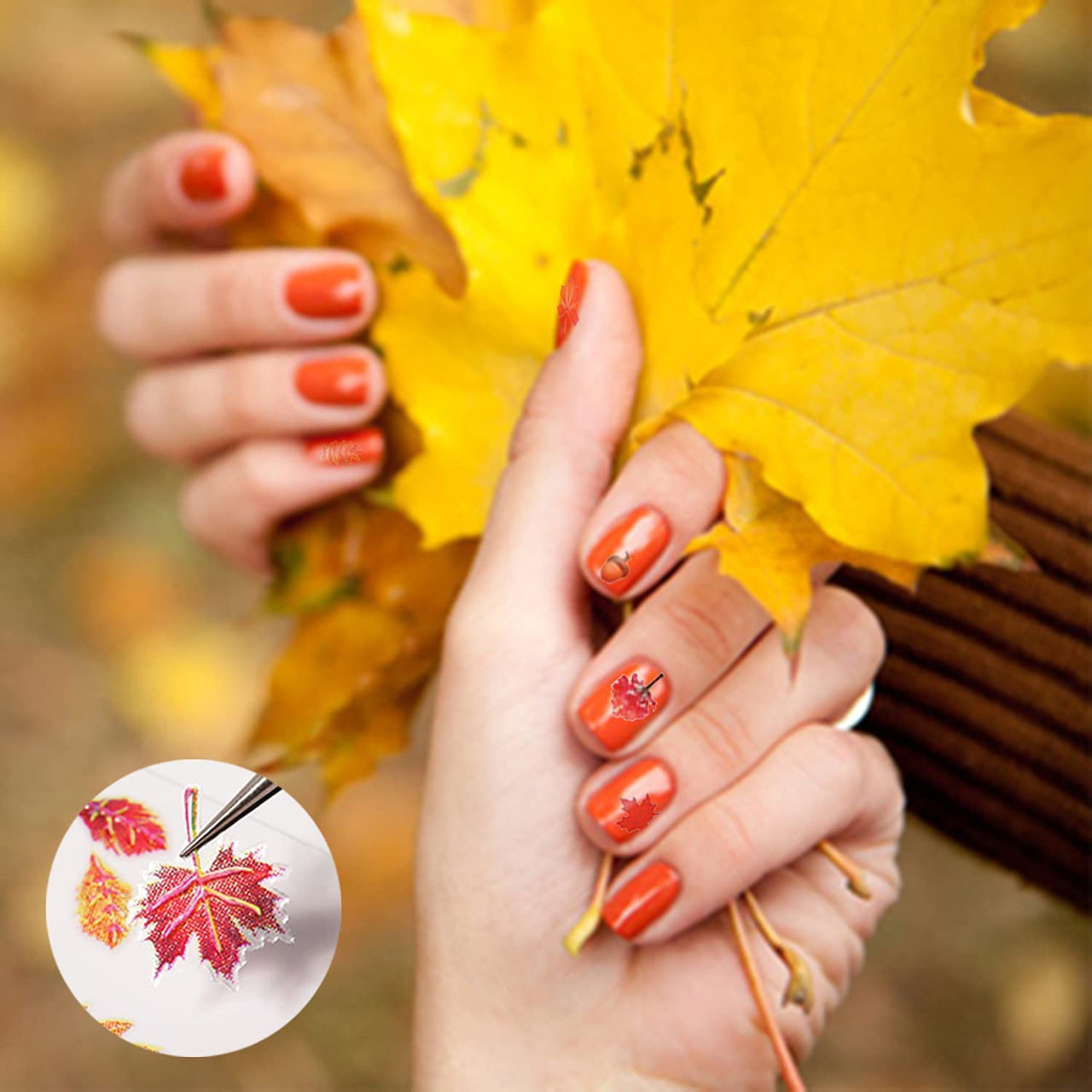 12 Sheets Flowers Nail Art Nail Nail Wraps with 8 Sheets Thanksgiving Nail Art Nail Nail Wraps