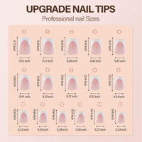Thumbnail for Vansiho Deep French Gel Nail Tips, gel nail wraps – french long – CrazyGels