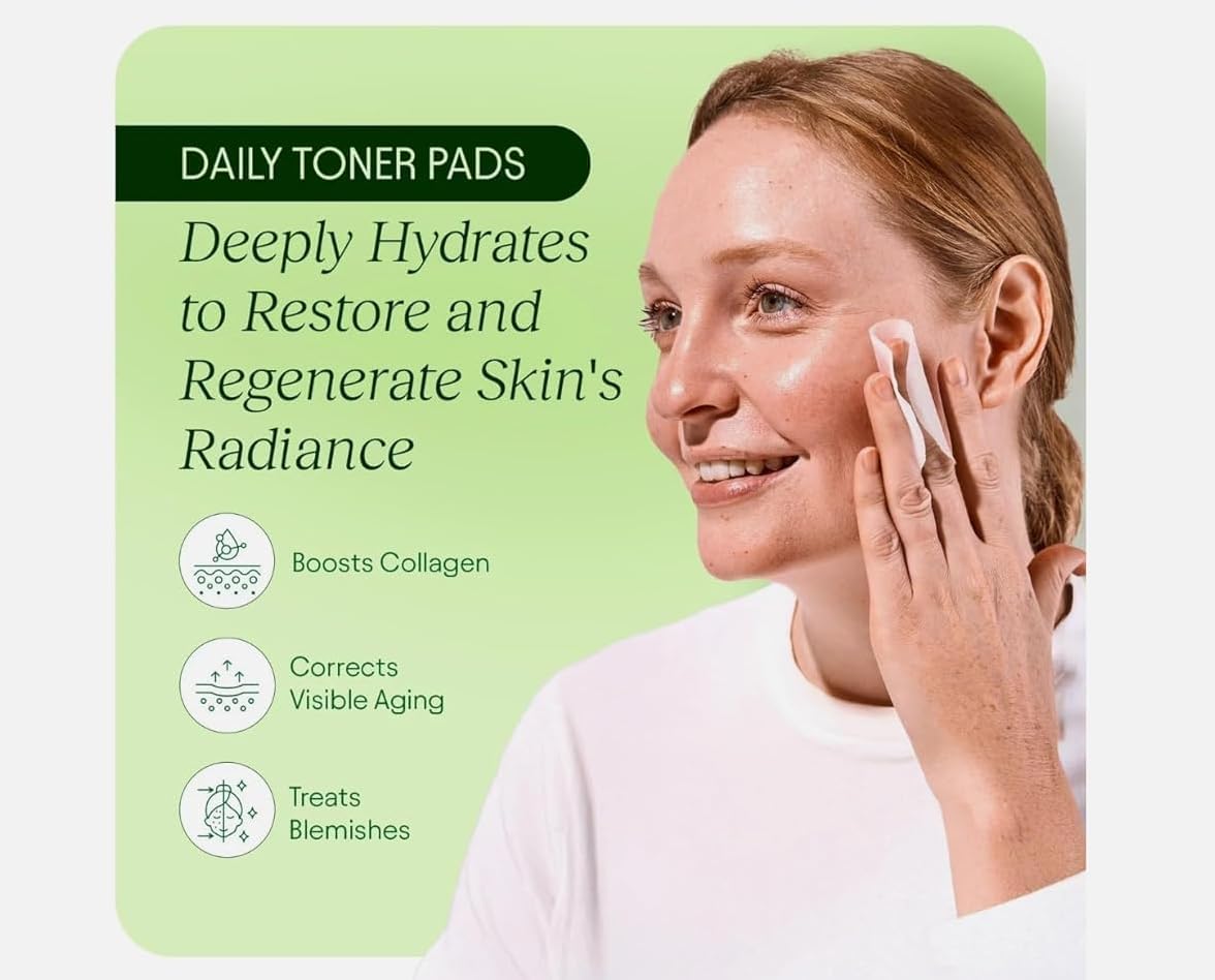 Korean Skincare Toner Pads, Hydrating with Snail Mucin, Asiatica - 100 Count