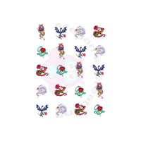 Thumbnail for Dragons with Roses Waterslide/Water Transfer Nail Decals/Nail art – Premium Nail Wrap Set