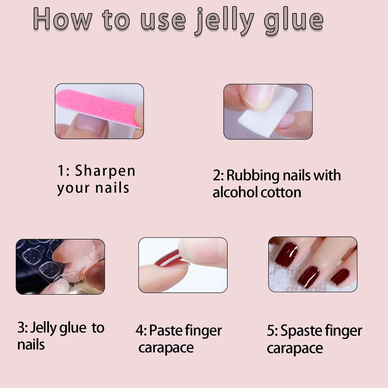 Press On Nails Short，acrylic ，short Square gel nail wraps – short long – CrazyGels