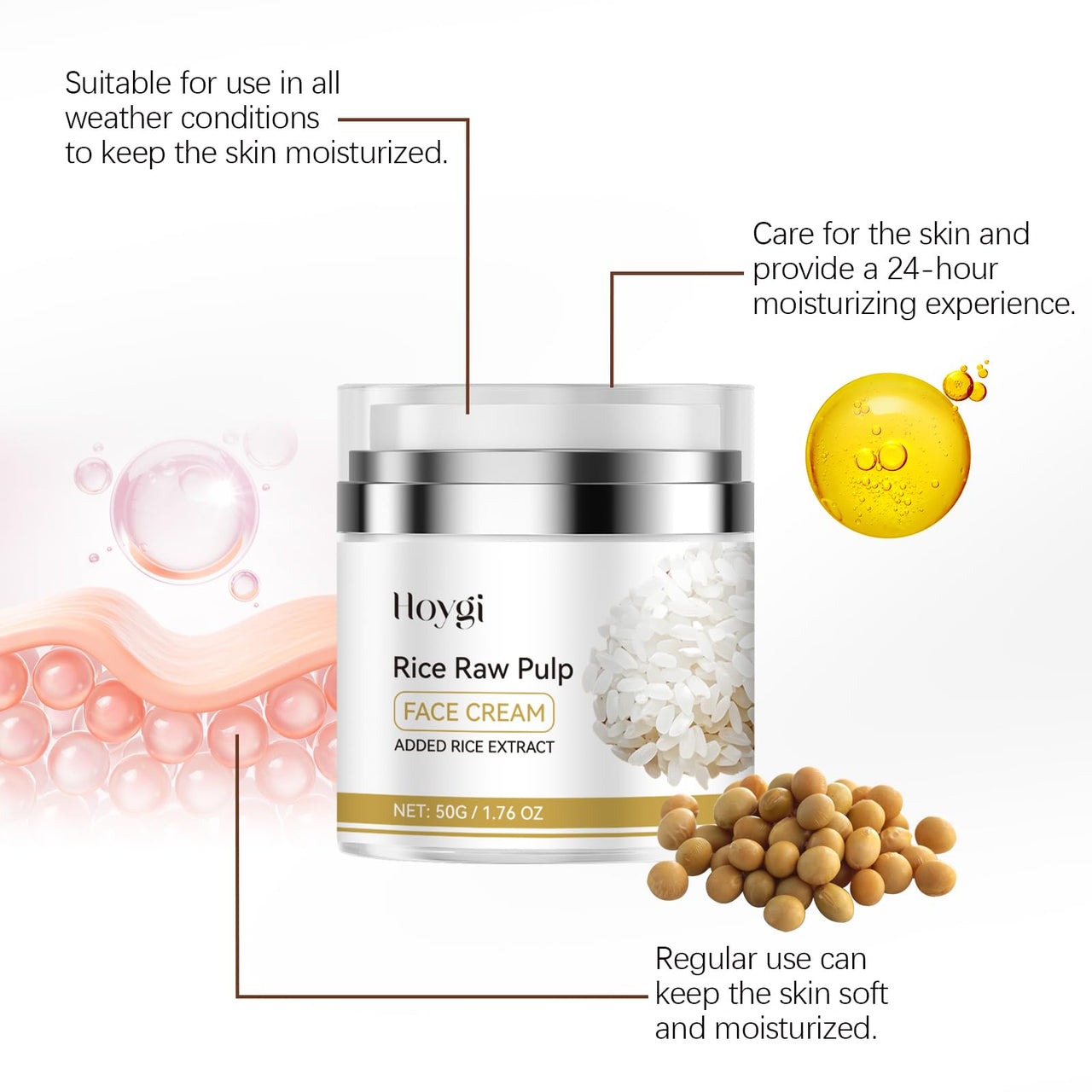 Rice Extract &amp; Panthenol Daily Face Cream