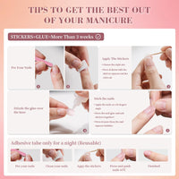 Thumbnail for Spring Press On Nails Short Square, Nude Fake Nails with White French Tips Delicately Adorned with White Floral Accents, Glossy Gel Finish Acrylic Nails Press Ons Short Thick Natural Glue On Nails Kit