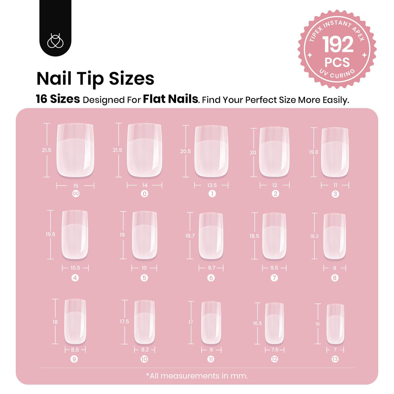 Beetles Tipex Instant Apex Nail Tips,squar gel nail wraps – long – CrazyGels