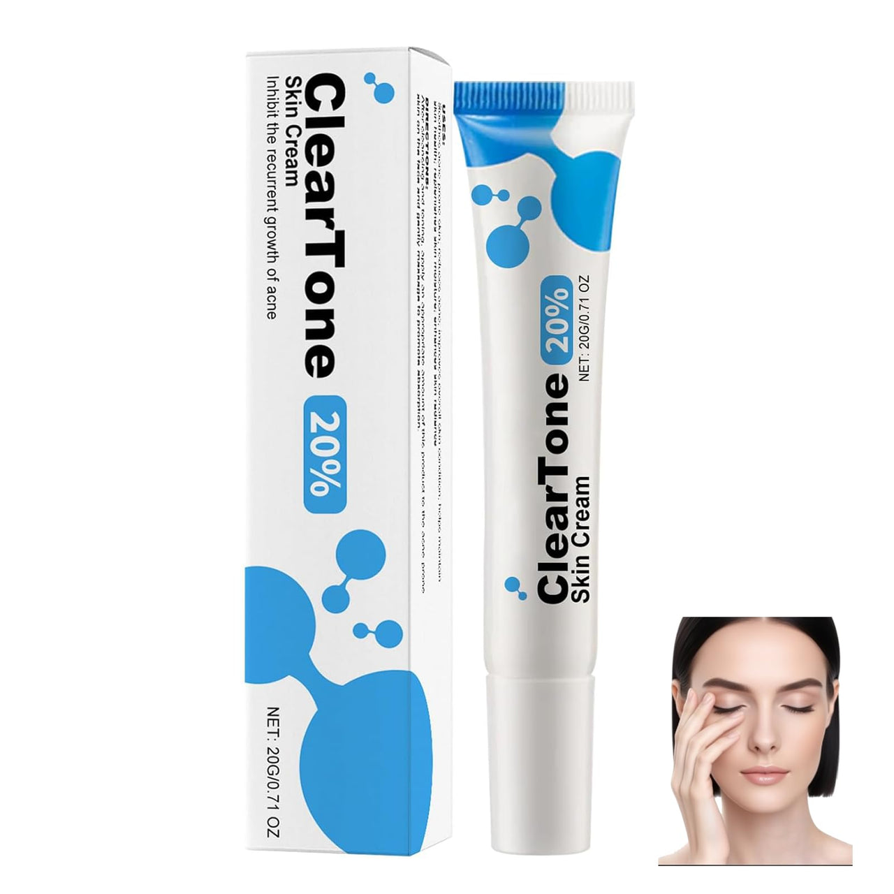 20% Azelaic Acid Acne Cream for Face, 20% Azelaic Acid Serum, Clear Tone Skin Cream, It Can Relieve Facial Redness, Balance Excess Oil, Soothe Skin Without Irritation - 0.26 OZ (1pc)