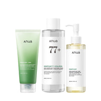 Thumbnail for Anua Heartleaf Cleansing Oil & Deep Cleansing Foam & Soothing Toner, Pore Control, Gentle Korean Skincare