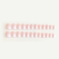 Thumbnail for DANMANR Square Press on Nails Short Fake Nails French Acrylic Full Cover False Nails for Women and Girls 24PCS (White Pink)