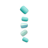 Thumbnail for KISS imPRESS No Glue Mani Press On Nails, Design, 'Rain Check', Blue, Short Size, Squoval Shape, Includes 30 Nails, Prep Pad, Instructions Sheet, 1 Manicure Stick, 1 Mini File