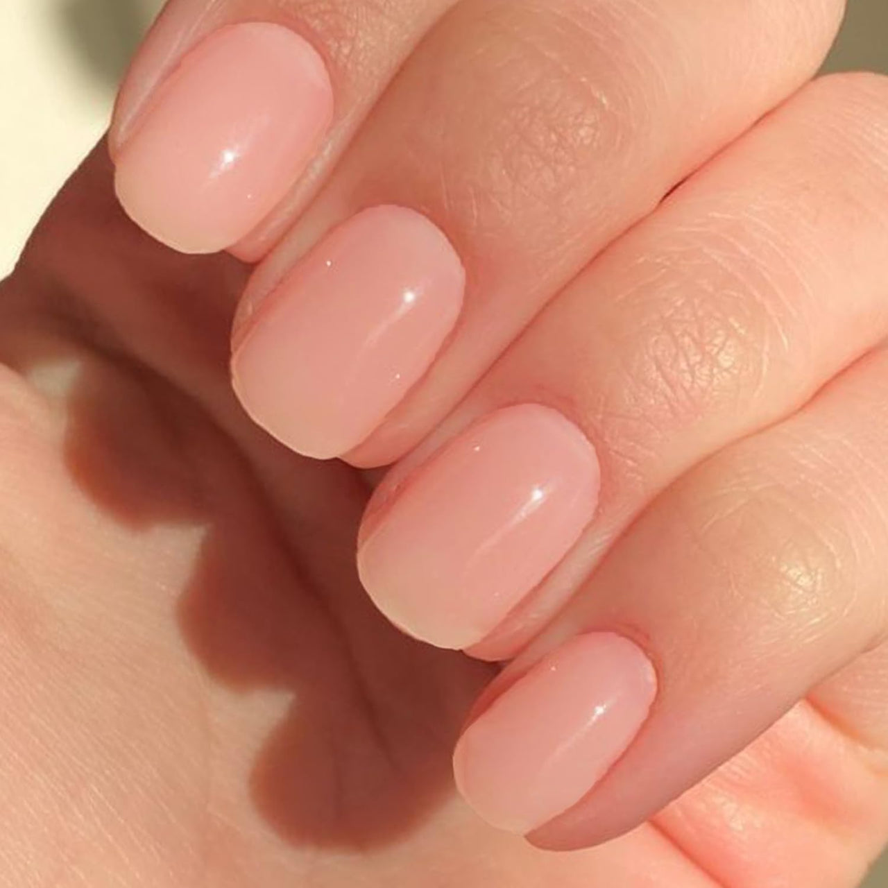 GLAMERMAID Extra Short Press on Nails, Nude Pink Fake Nails Short Squoval, Natural Round Square Glue on Nails Glossy Gel, Acrylic Metal False Nail Kits for Women, Reusable Stick on Full Cover Nails