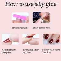 Thumbnail for WAFOLOZE Nails Press ons,White Ombre Short Square Press on Nails Fake Nails Glossy Acrylic Artificial Nails Stick on Nails for Women 24Pcs