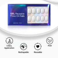 Thumbnail for SHANGMENG White Press on Nails Short - Soft Gel Square Press on Nails for Women Gift, Fit Perfectly & Natural Stick on Nails with Glue in 16 Sizes - 32 Reusable Fake Nails, Classic White