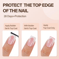 Thumbnail for Vansiho Deep French Gel Nail Tips, gel nail wraps – french long – CrazyGels