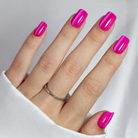 Thumbnail for SHANGMENG Hot Pink Press on Nails Short - Cat Eye Press on Nails Square for Women Gift, Natural Fit & Glossy Stick on Nails in 16 Sizes - 32 Reusable Soft Gel Fake Nails with Glue, Hot Pink | Premium Nail Wraps - Premium Nail Wraps, Salon-Quality, Easy Application