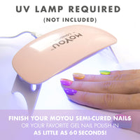 Thumbnail for MOYOU LONDON Semi Cured Gel Nail Strips - 20 Pcs. Nail Nail Wraps for Salon-Quality Manicure - Works with Any UV Lamp - Easy to Apply, Trim, & Remove Gel Nail Nail Wraps