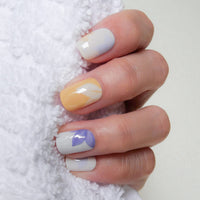 Thumbnail for Nodspark Periwinkle Petals Nail Polish Nail Wraps Manicure | Contains 16 Floral Nail Art Nail Nail Wraps (8 Different Sizes) | Affordable | Quick and Easy to use | 15 Minute Application | Lasts up to 2 Weeks |