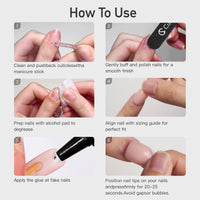 Thumbnail for Curvlife 30pcs Short Press On Nails, Shining Stick on Fake Nails Design Glossy Acrylic Nails Tips Glue on Nails For Women False Nail Kit With Nail Glue | Premium Nail Wraps