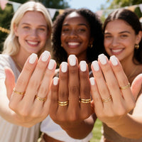 Thumbnail for SHANGMENG White Press on Nails Short - Soft Gel Square Press on Nails for Women Gift, Fit Perfectly & Natural Stick on Nails with Glue in 16 Sizes - 32 Reusable Fake Nails, Classic White