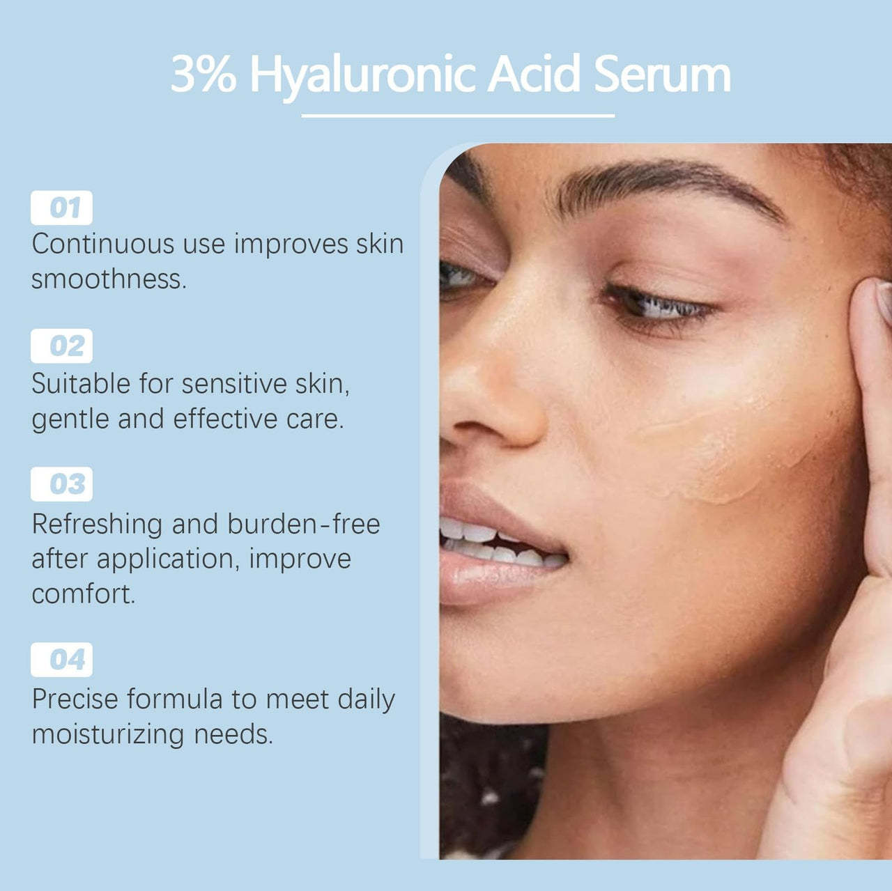 BAYUELSWU Hyaluronic Acid Tubes 3% Hyaluronic Acid Serum, 3% Hyaluronic Acid Serum Ultra-Hydrating Vials for Women's Moisturizing Skin Care Face (30PCS)