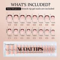 Thumbnail for Btartboxnails Xcoattips Press On Nails Fre gel nail wraps – french long – CrazyGels
