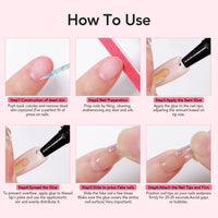 Thumbnail for Curvlife Newly Upgraded Quick Drying 10g Semi Solid Nail Glue with 10ml Remover for Press On Nails Tips No Need for UV Lamp Long Lasting Fake Acrylic Nails Kit Glue Gel