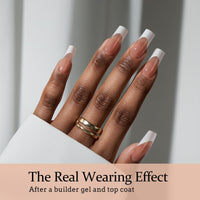 Thumbnail for Btartboxnails Xcoattips French Tip Nails, gel nail wraps – french long – CrazyGels