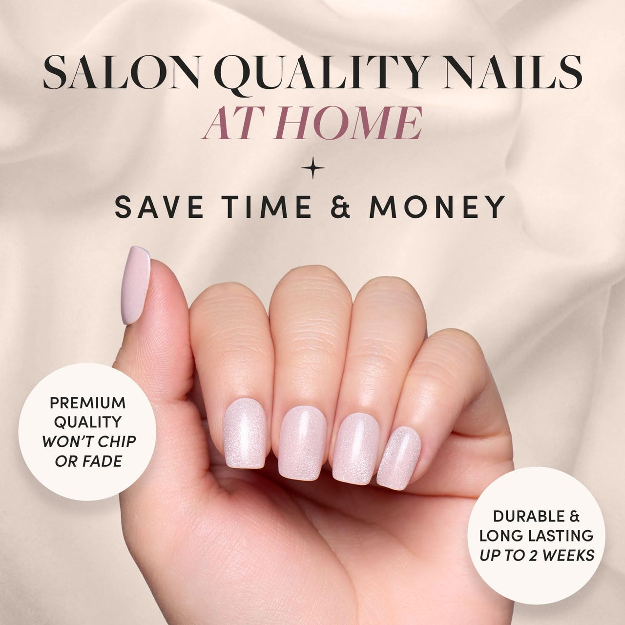 Glamnetic Press On Nails Pinky Promise gel nail wraps – pink long – CrazyGels
