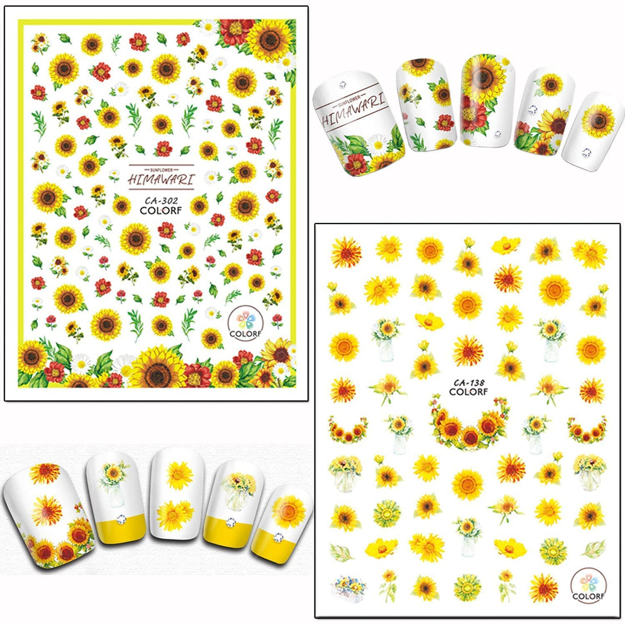 12 Sheets Flowers Nail Art Nail Nail Wraps with 8 Sheets Thanksgiving Nail Art Nail Nail Wraps