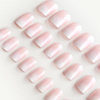 Thumbnail for DANMANR Square Press on Nails Short Fake Nails French Acrylic Full Cover False Nails for Women and Girls 24PCS (White Pink)